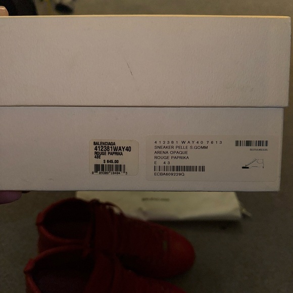 authentic balenciaga red good condition size 10 USA fit like a 10.5/11 - Picture 2 of 10
